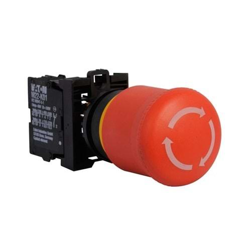 Eaton M22-PVT/K01 ,Kontak-1K Acil Stop Buton