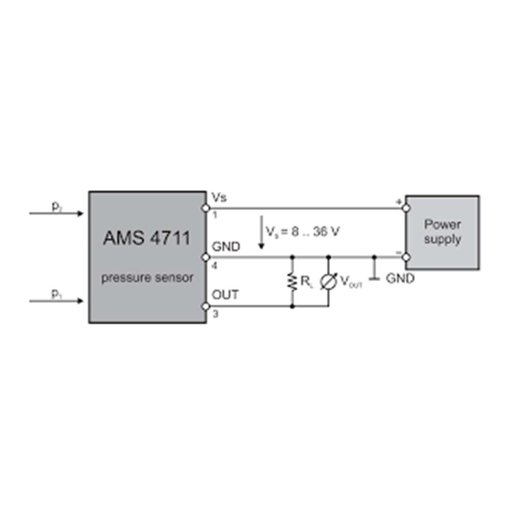 ANALOGMICRO AMS4711-0020-D (24Vdc,20-mBar,0..5V,FARK BASINÇ TRANSMITTER)