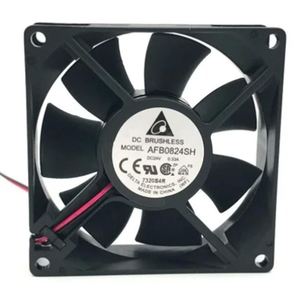 Delta AFB0824SH ,80x25 24vdc,47-Cfm 2-Kablo Fan