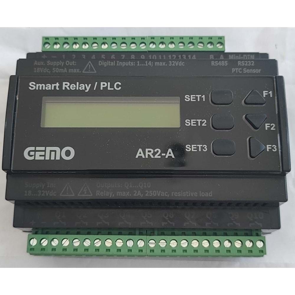 Gemo AR2-A-24VDC-14D-RTC ,24vdc 14D/10R RTC Plc Cpu Modül