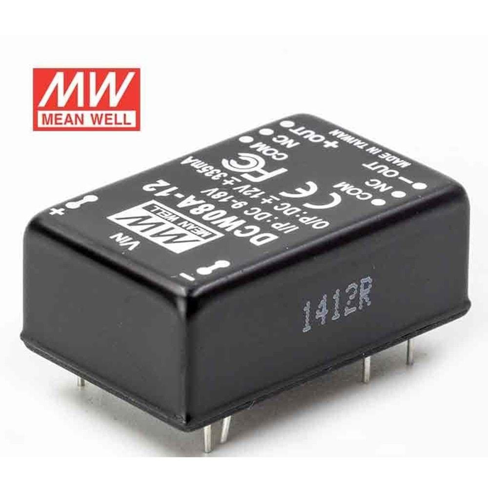 Meanwell DCW08A-12 ,9..18vdc 12vdc/650mA DC-DC Konverter