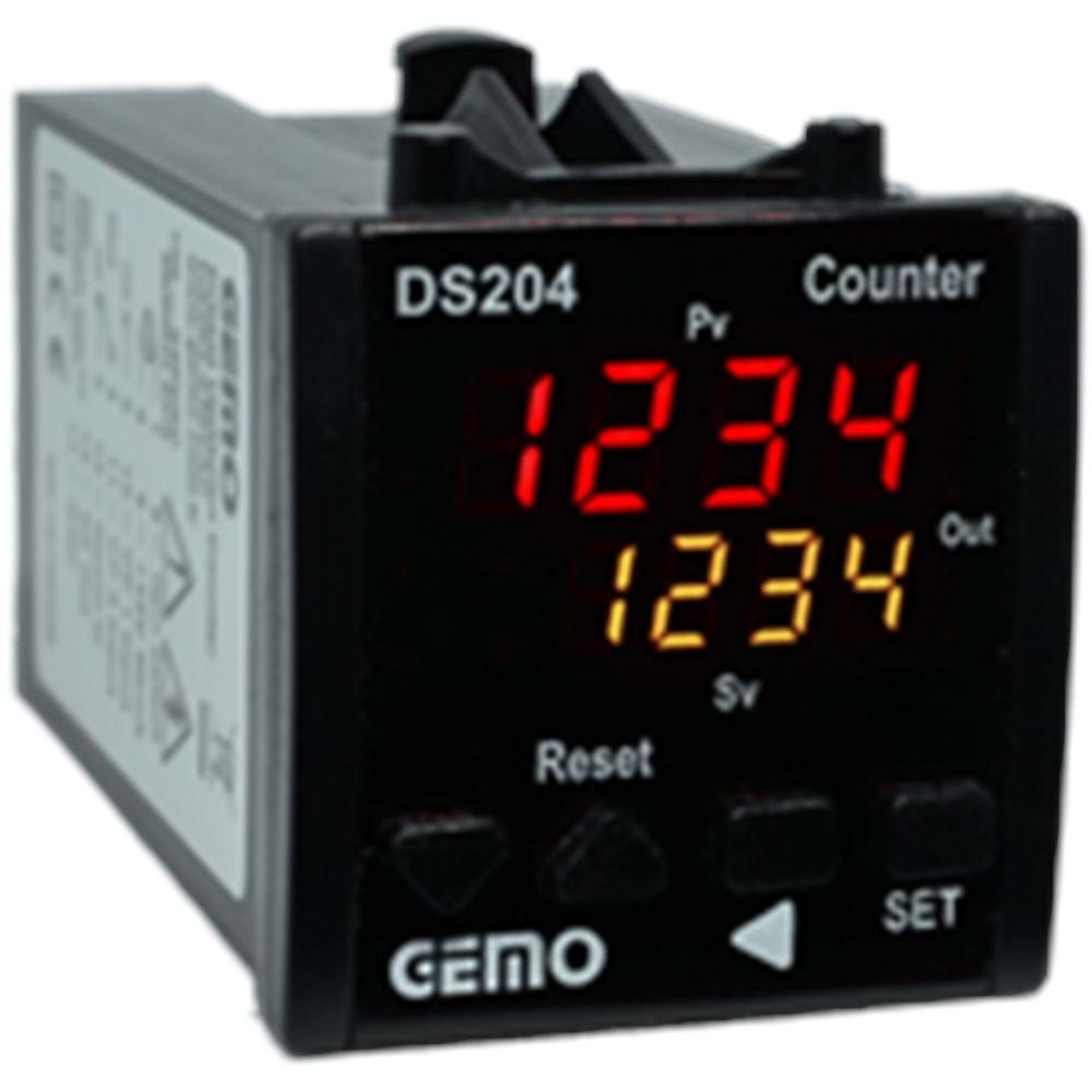 GEMO DS204-230VAC (100..240Vac,48x48,4-HANE SAYICI)