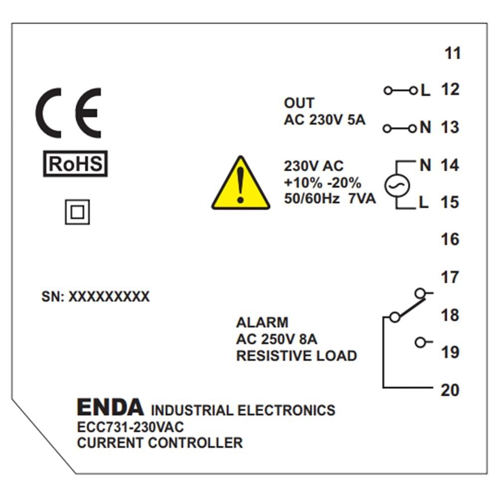 Enda ECC731-230V ,72x72 220vac Akım Kontrol