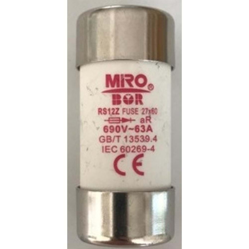 Miro RS12Z/160A ,27x60-160a aR/Hızlı Kartuş Sigorta