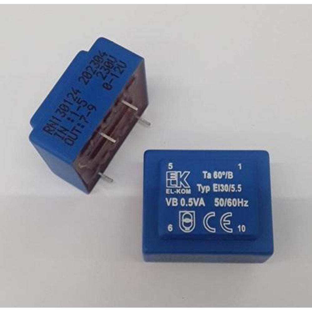 El-Kom 1.5VA-220V/12V ,1.5va 220v/12v Pcb 4-Pin Trafo