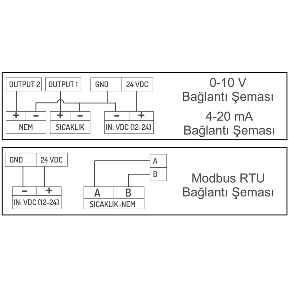 Ems ST-341 ,24vdc 4..20mA Isı-Nem Sensör