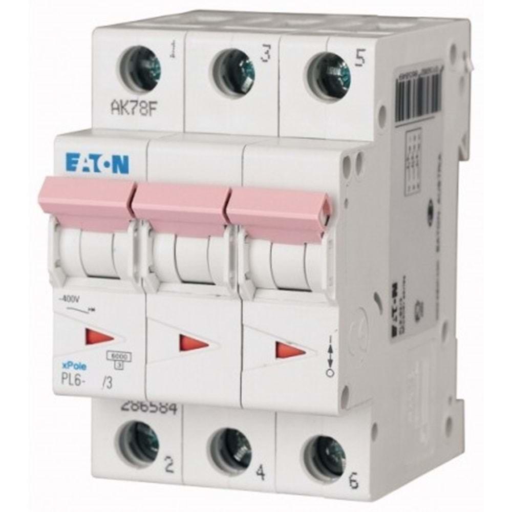 EATON PL6-C25/3 (C-25A/6kA,3-KUTUP,RAY SİGORTA)