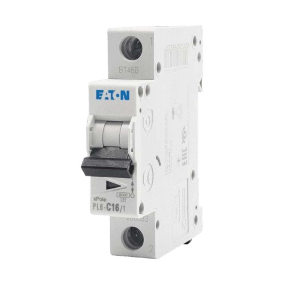 EATON PL6-C16/1 (C-16A/6kA,1-KUTUP,RAY SİGORTA)