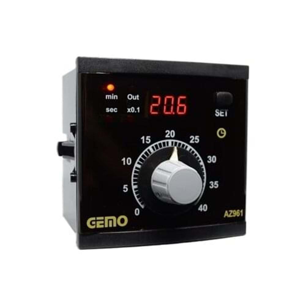 GEMO AZ961-230VAC (100..240Vac,96x96,ANALOG ZAMAN RÖLE)