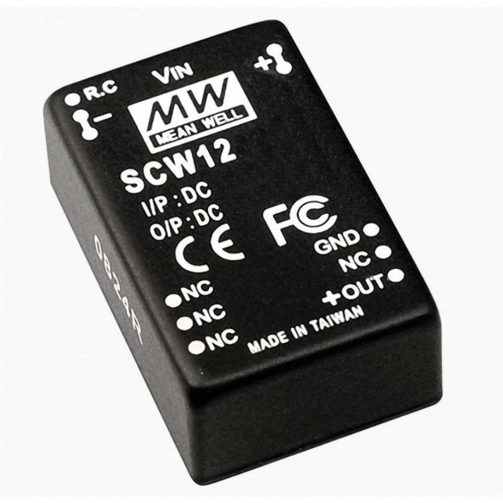 Meanwell SCW12B-05 ,18..36vdc 5vdc/2.4a DC-DC Konverter