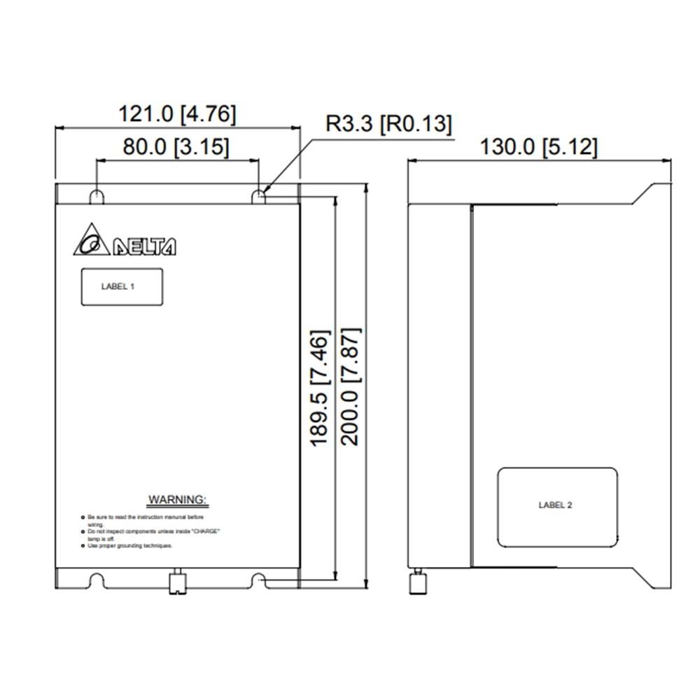 Delta VFDB4110 ,110kw/750vdc/125A Fren Ünite