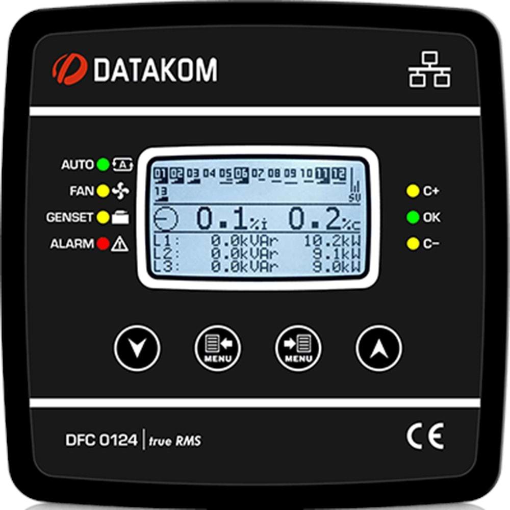 Datakom DFC-0124-LCD ,144x144 3-Faz 24-Kademe Reaktif Röle