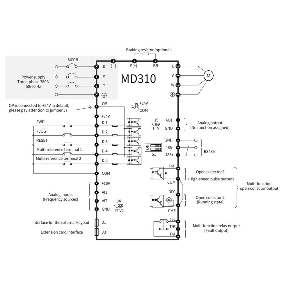 Inovance MD310T2.2B-INT ,MD310-2.2kw/380v Ac Motor Sürücü