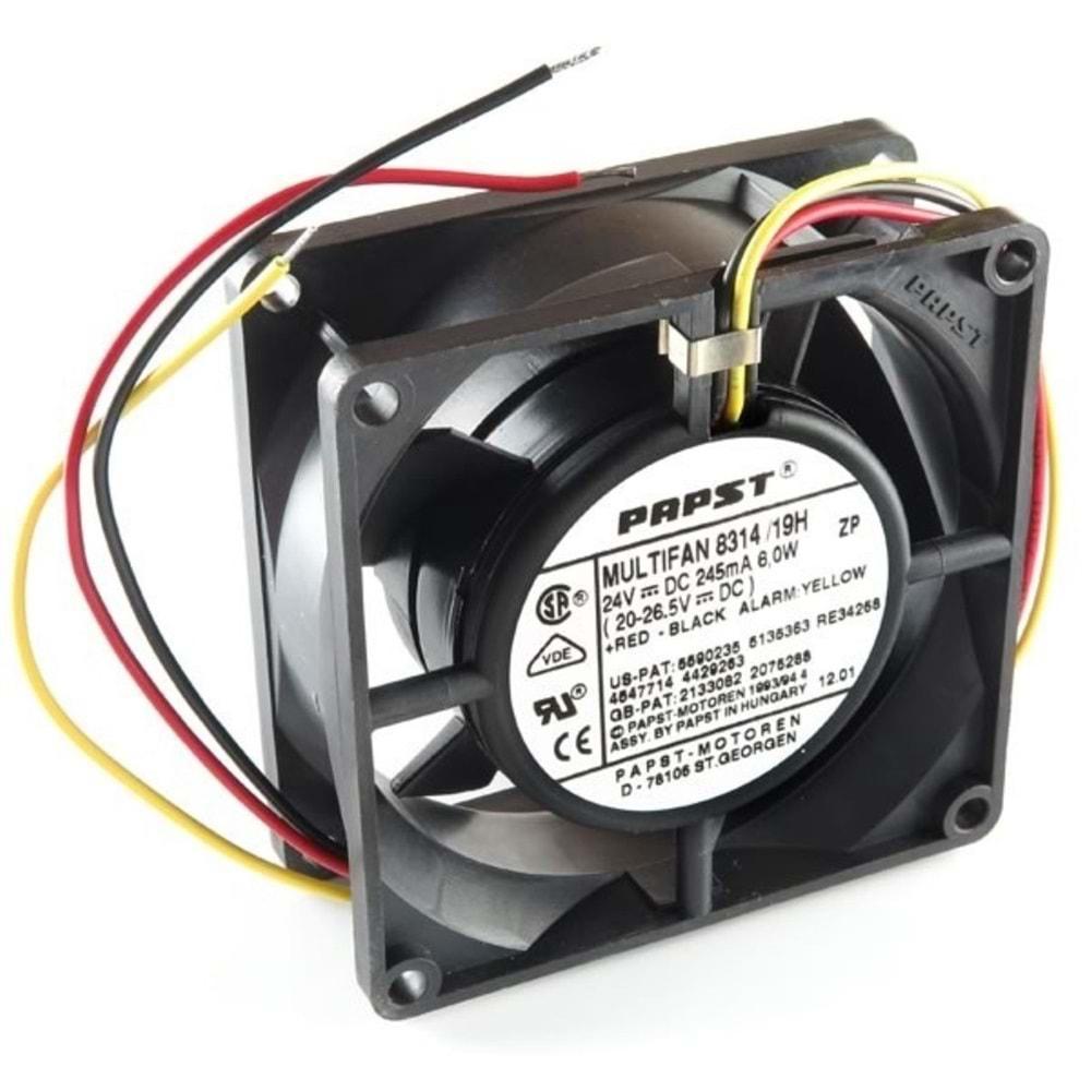 EbmPapst 8314/19H ,80x32 24vdc 47-Cfm 3-Kablo Fan