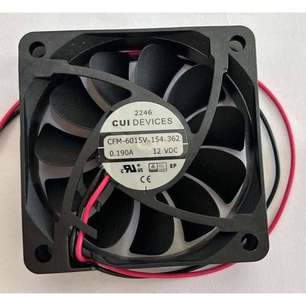 CUI CFM-6015V-154-362 ,60x15 12vdc 30-Cfm 2-Kablo Fan