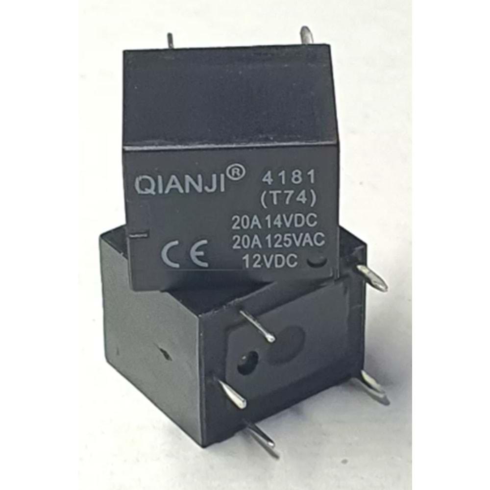 Qıanji 4181(T74)-12VDC ,12vdc 1A1K-20a Pcb-5 Pin Röle