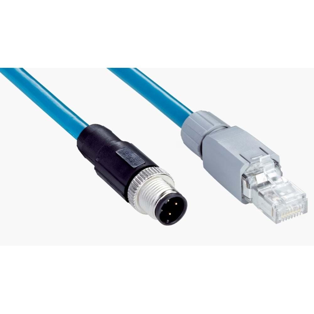 Sick YM2D24-020EB2MRJA4 ,M12-4P/Düz RJ45-8P8C 2mt Blendajlı Ethernet Kablo