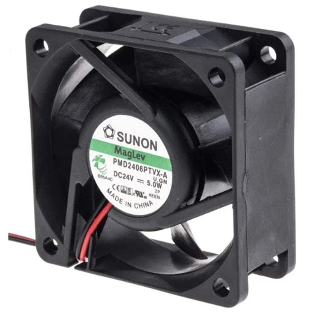 Sunon PMD2406PTVX-A U.GN ,60x25 24vdc 40-Cfm 2-Kablo Fan