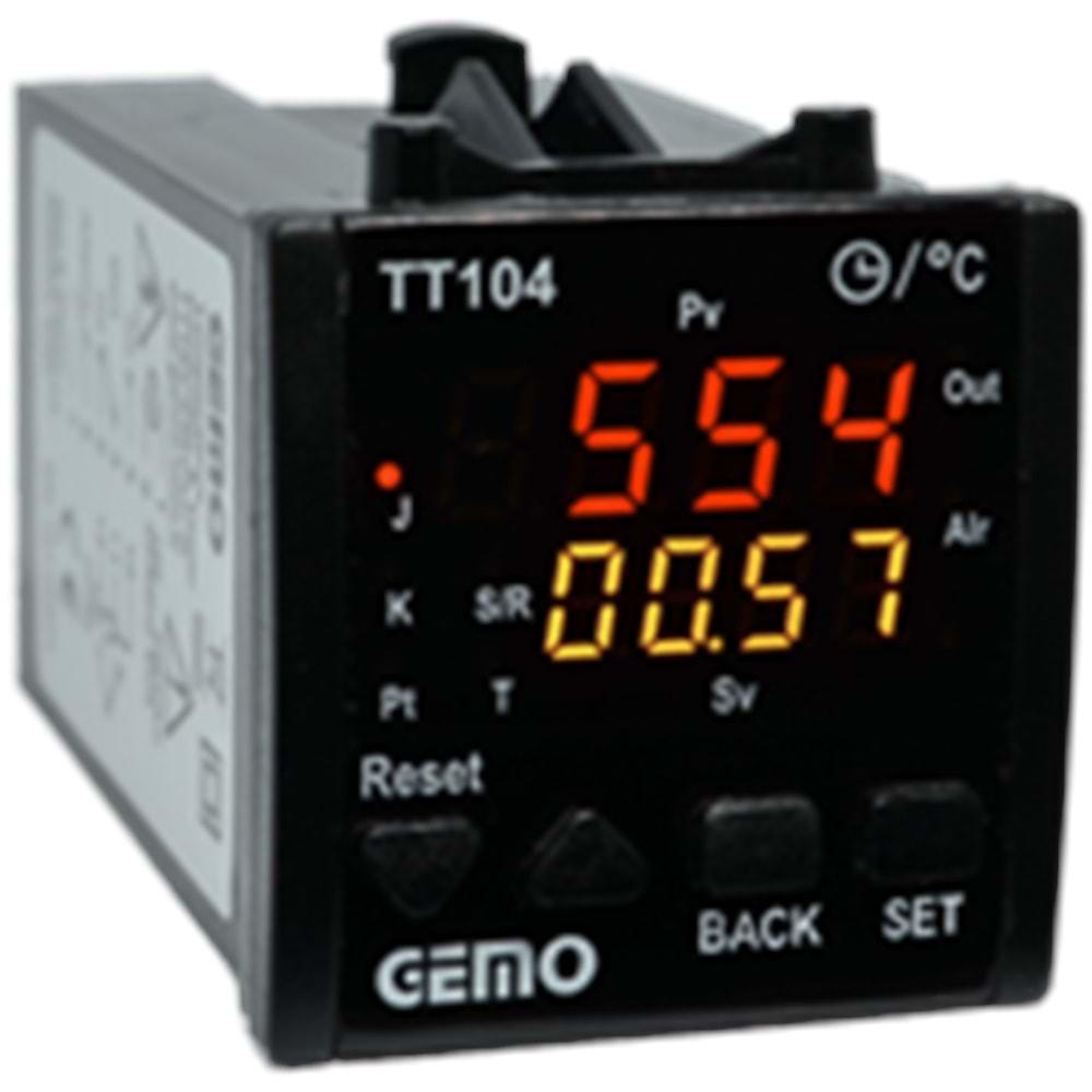 GEMO TT104-230VAC-R-S (100..240Vac,48x48,RÖLE,ISI KONTROL)