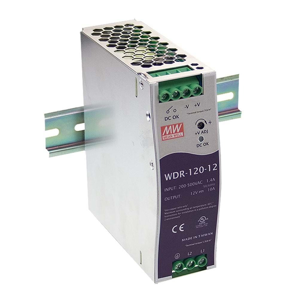 Meanwell WDR-120-24 ,200v/500vac 24vdc/5a Güç Kaynağı