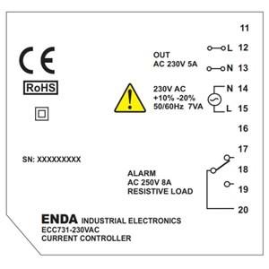 Enda ECC731-230V ,72x72 220vac Akım Kontrol