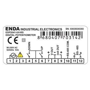 Enda EDP2041-230VAC-RS ,77x35 220vac Analog Çıkış/RS485 Dijital Pot.