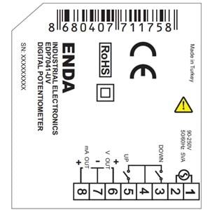 Enda EDP7041-LV ,72x72 24vac/dc Analog Çıkış Dijital Pot.