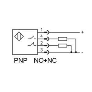 Leuze ET328.3/4P-M12 ,M18/40cm PNP-NO/NC M12-4 Pin Cisim Fotosel