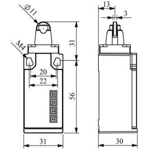 EMAS L5K13MUM331 (PLASTİK-1NO/1NC,PİM-MAKARA,SINIR SİVİC)