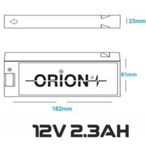 Orion ORN-1223 ,12v/2.3ah Kuru Akü