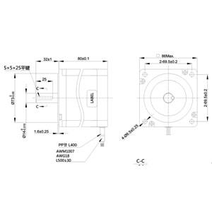 CHANGZHOU 86HS45 (85mm/4.5NM,7.2V/4.2A,STEP MOTOR)