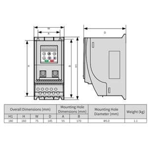 Inovance MD200S0.75B-INT ,MD200-0.75kw/220v Ac Motor Sürücü