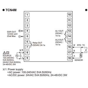 Autonics TCN4L-24R ,96x96 220vac RÖLE/SSR Isı Kontrol