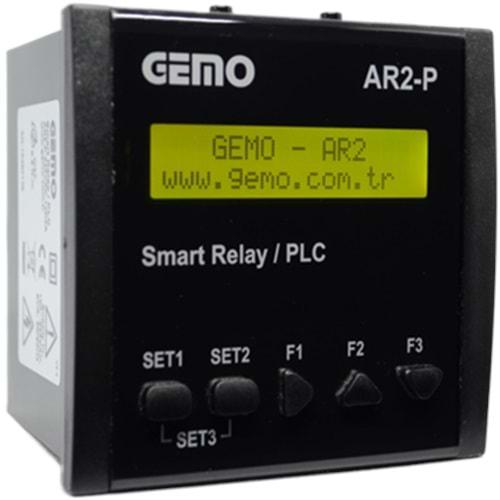 GEMO AR2-P-230VAC-10D2A-RTC (230Vac,10-DİJ+2-ANA/7-RÖLE,RTC,PLC CPU MODÜL)