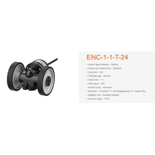 AUTONICS ENC-1-1-T-24 (250mm/1mm,12..24Vdc/HTL,TEKERLİ ENKODER)