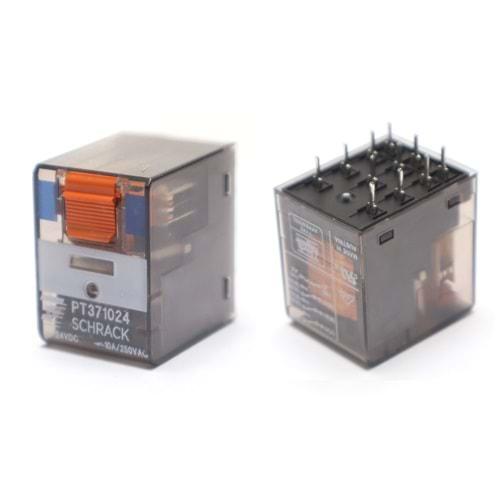 Schrack PT371024 ,24vdc 3A3K İnce-11 Pin Pcb Röle