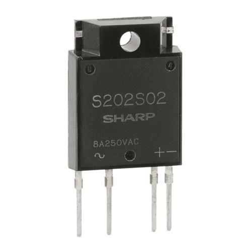 SHARP S202S02 (240Vac/8A,3..32Vdc,1-FAZ,PCB,DC-AC SSR)
