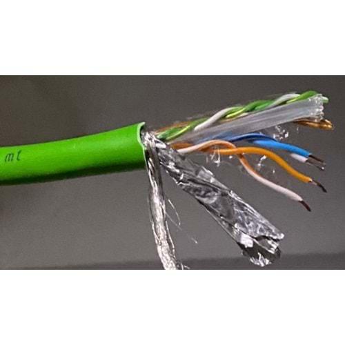 Erse CAT6 SF/UTP-4x2x23 ,8-Damar/Tek Telli Blendaj+Folyo Ethernet Kablo