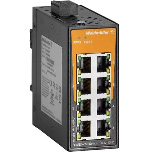 Weidmüller IE-SW-EL08-8TX ,24vdc 8-Port Ray Ethernet Hub