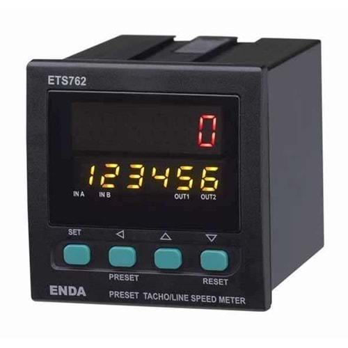 ENDA ETS762-230VAC (220Vac,72x72,TAKOMETRE)