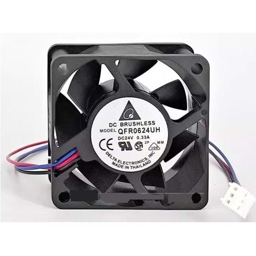 Delta QFR0624UH ,60x25 24vdc 42-Cfm 3-Kablo Fan