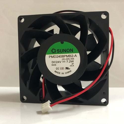 Sunon PMD2408PMB2-A.(2).GN ,80x38 24vdc 75-Cfm 2-Kablo Fan