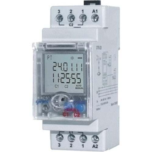 Entes DTR-10 ,Ray/Dın 220vac Kontak-2A2K Astronomik Zaman Saati