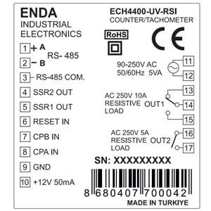 Enda ECH4400-UV ,48x48 110v/220vac 6-Hane Sayıcı/Takometre