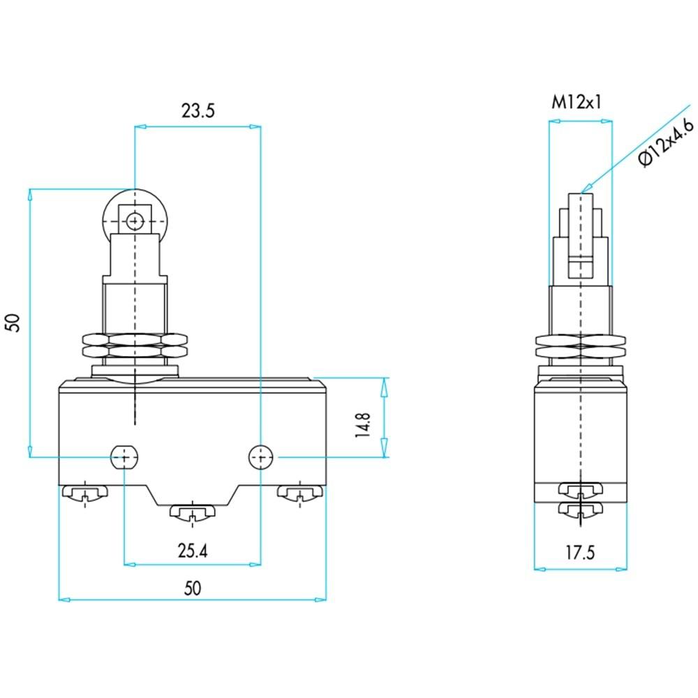 EMAS MN1MUM3 (PLASTİK,4cm,PİM-MAKARA,1NO/1NC,ASAL SİVİC)