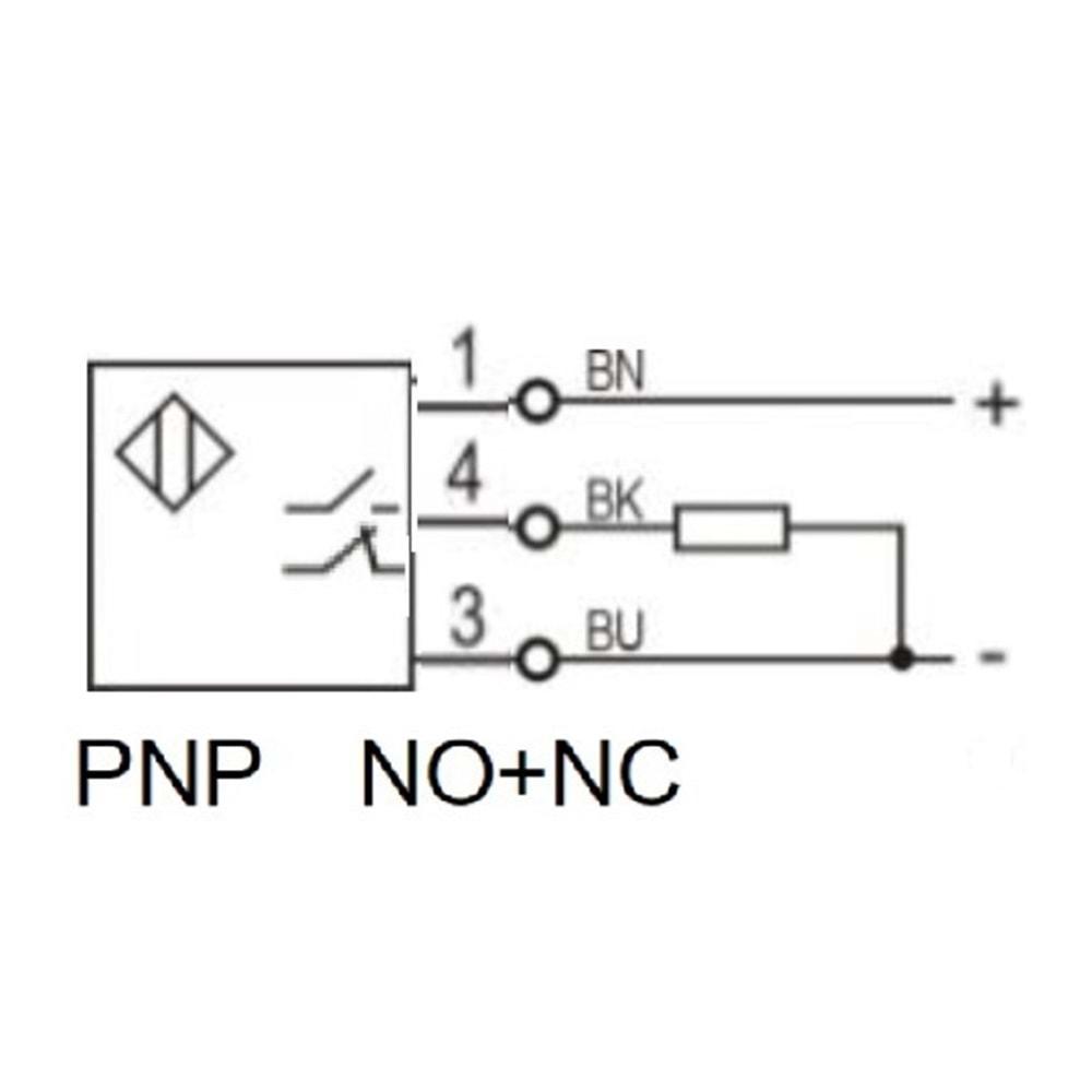 Lanbao PSFT-BC80DPB-E1 ,Kübik/80cm PNP-NO/NC M8-3 Pin Cisim Fotosel